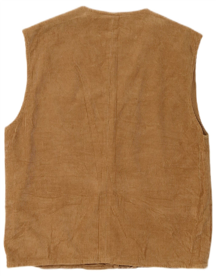 Belfe Womens Corduroy Gilet IT 48 XL Brown Rayon