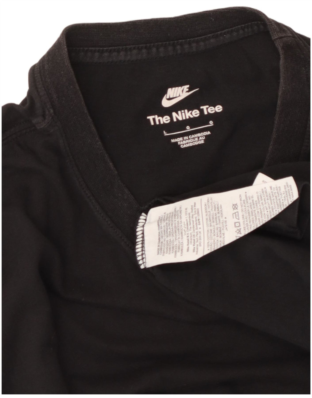 NIKE T-Shirt Homme Haut Large Noir Coton