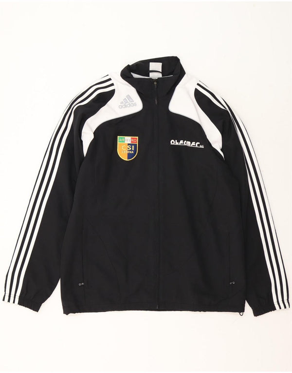 Adidas Veste de survêtement graphique pour homme UK 42/44 Large Noir Colourblock