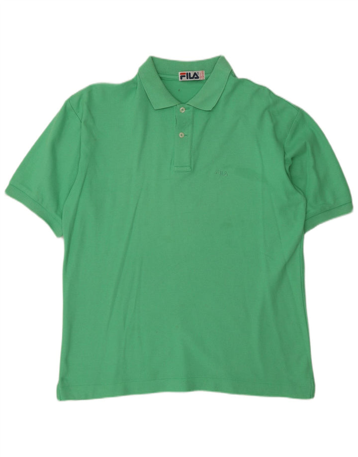 Fila Polo Homme IT 48 Vert Moyen Coton