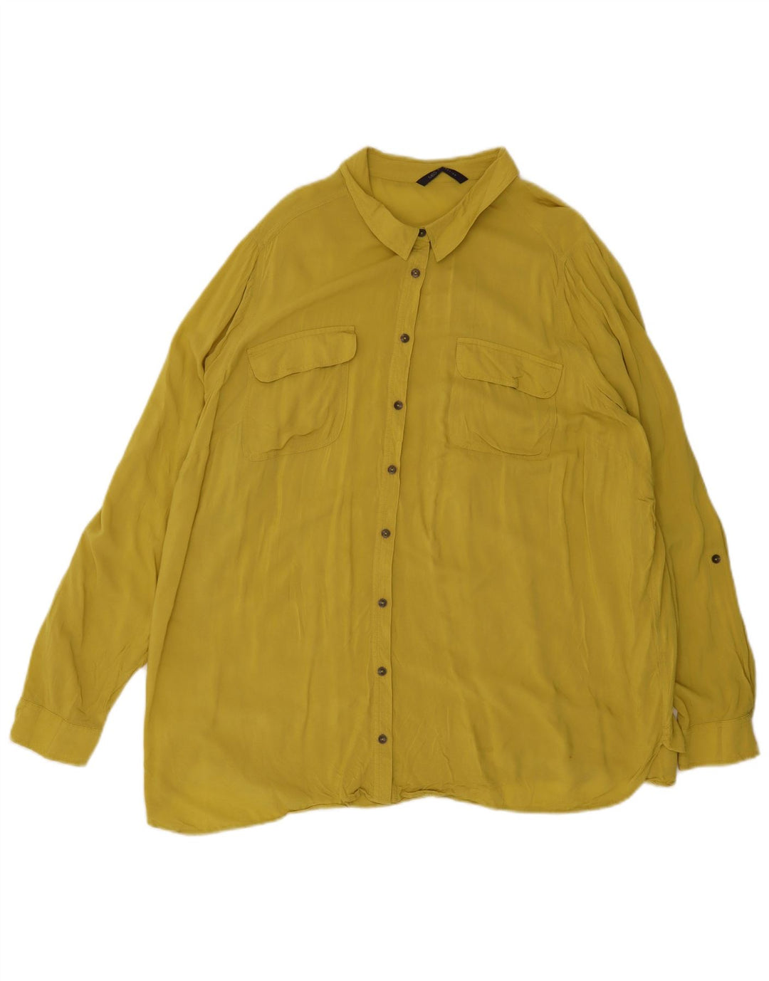 Marks & Spencer Chemisier Femme UK 20 2XL Jaune Viscose