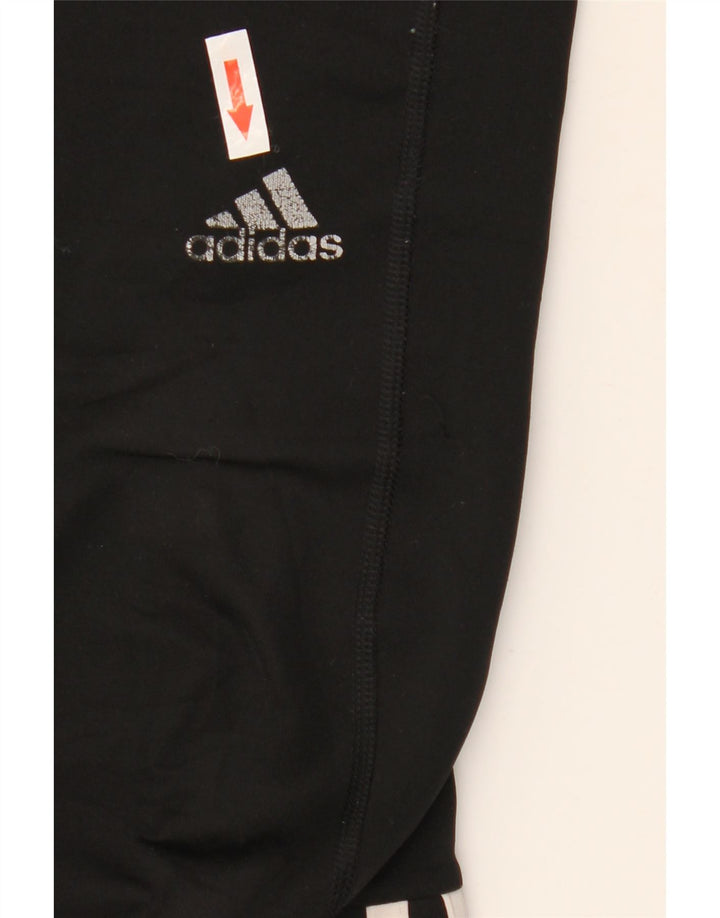ADIDAS Leggings Femme UK 12/14 Polyester Noir Moyen