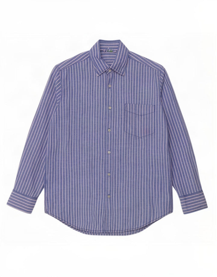 Chemise Boden homme en lin à fines rayures bleu moyen