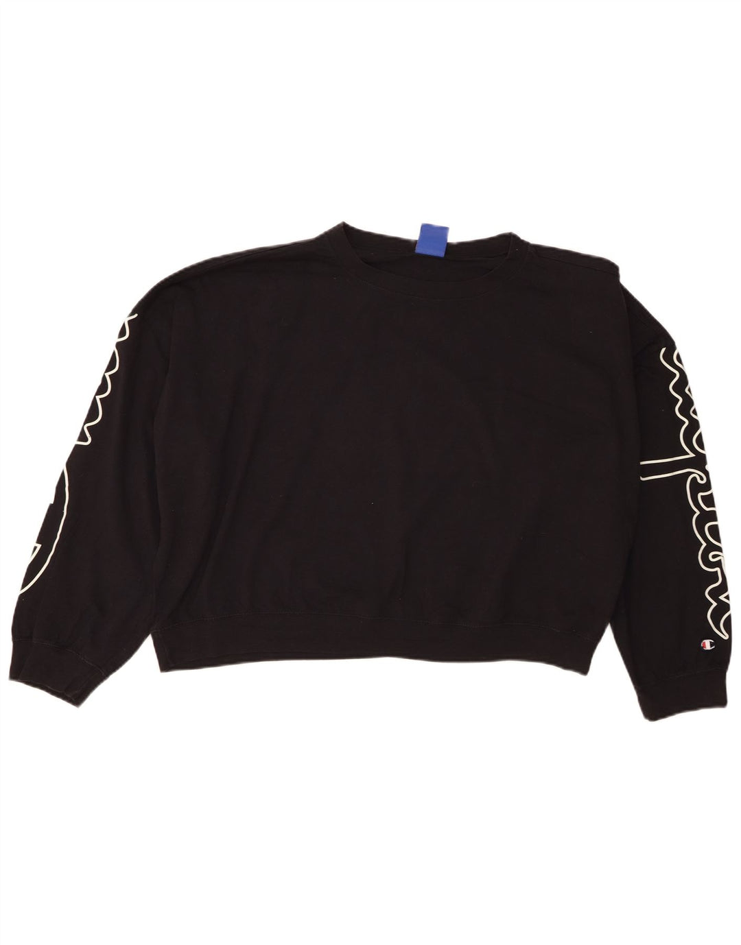 Champion Sweat-shirt graphique surdimensionné pour femme UK 14 Noir moyen