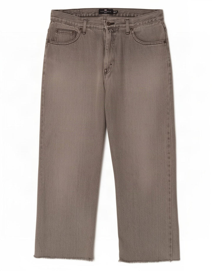 Marks & Spencer Jean Capri Bleu Harbour Homme W34 L23 Coton Gris