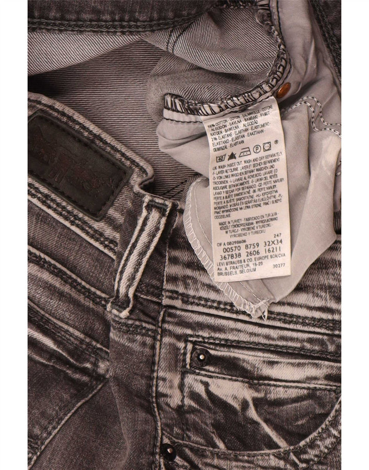 Levi's Jean Droit 570 Femme W32 L34 Gris Coton
