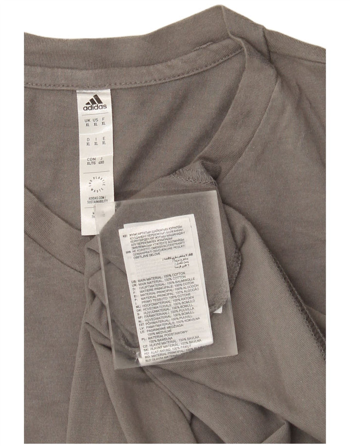 Adidas T-Shirt Homme Top XL Gris Coton