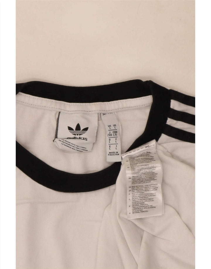 Adidas Haut à manches longues pour homme Grand coton blanc