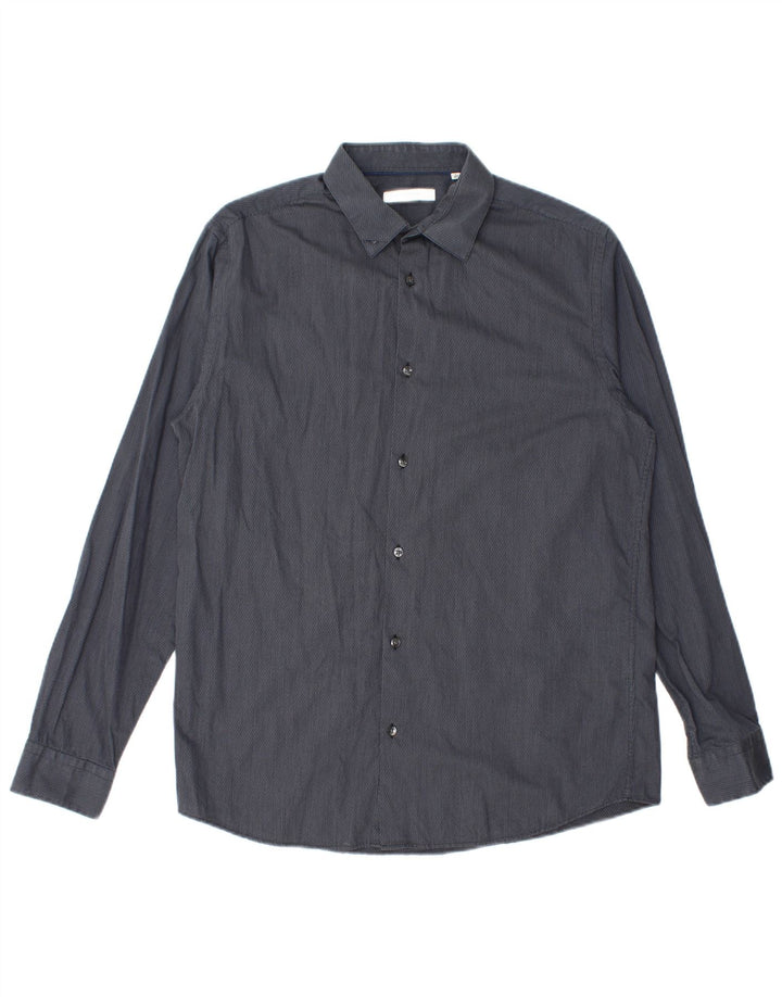 Jack & Jones Chemise Homme Taille 42 Grand Coton Rayé Gris