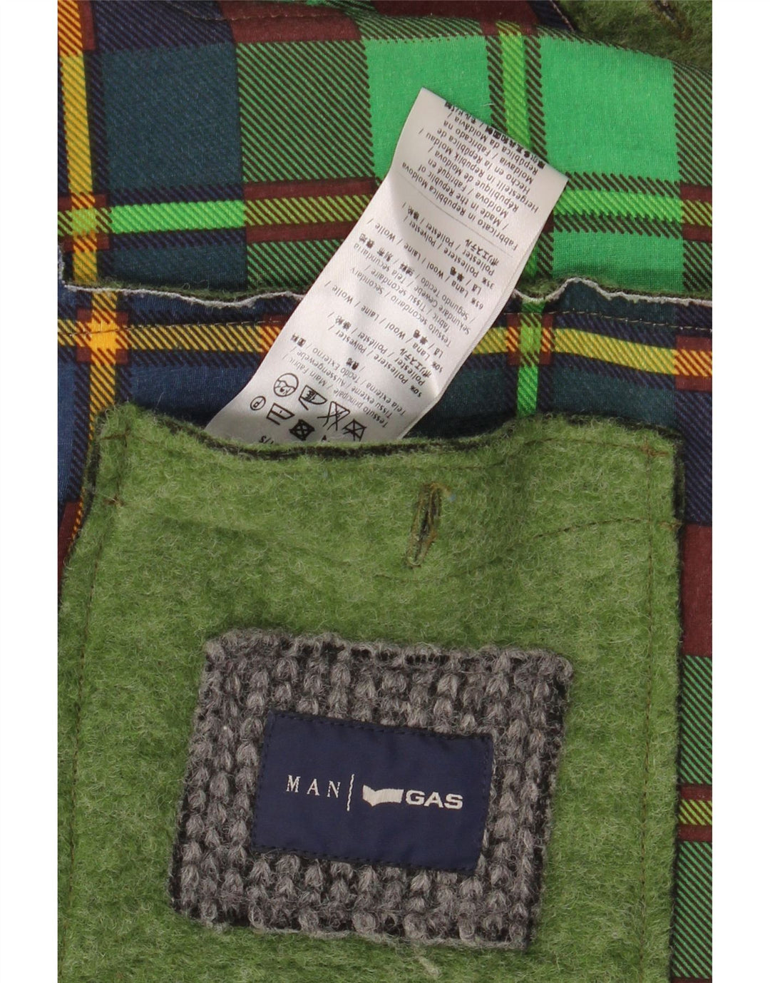 GAS Veste Bomber Homme UK 40 Large Vert Polyester