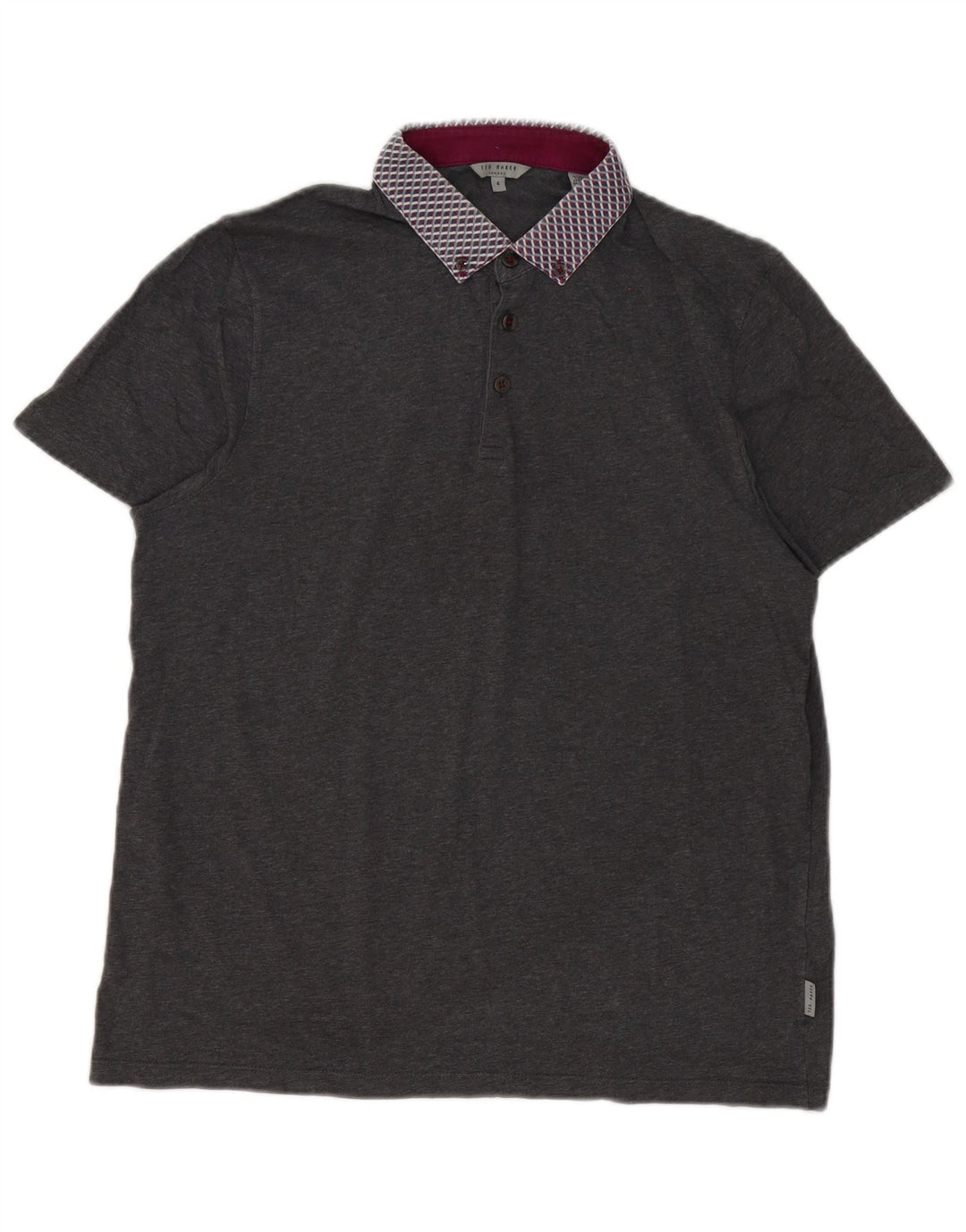 Ted Baker Polo Homme Taille 4 Grand Gris