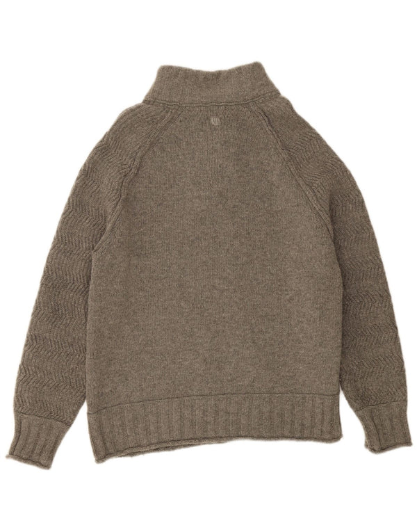FAT FACE Pull à col boutonné pour homme 2XL Gris Laine à chevrons