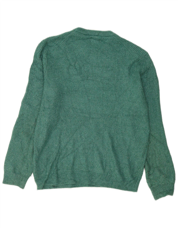 Marks & Spencer Pull ras du cou pour homme, grand, vert, polyamide