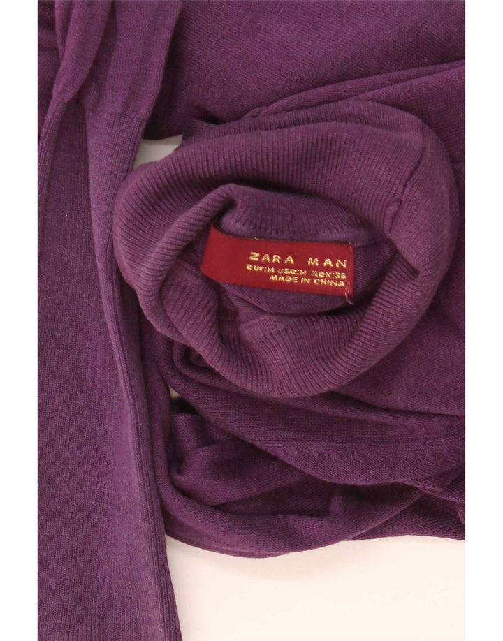 Zara Pull Col Roulé Homme Violet Moyen
