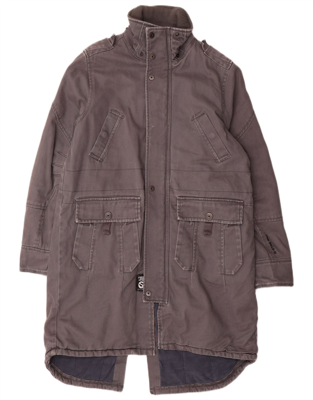 G-STAR Veste Parka Graphique 3301 Homme UK 38 Gris Moyen Coton