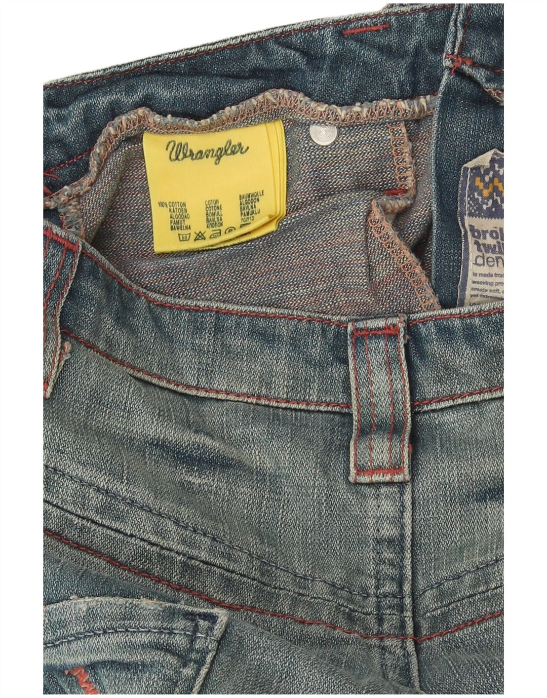 Wrangler Bermuda Denim W29 Femme Bleu Moyen Coton