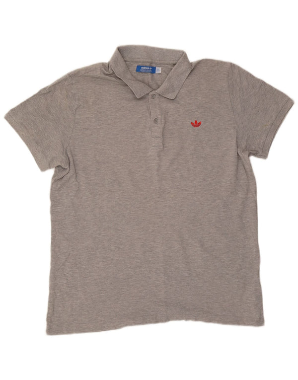Adidas Polo Homme XL Gris Moucheté Coton