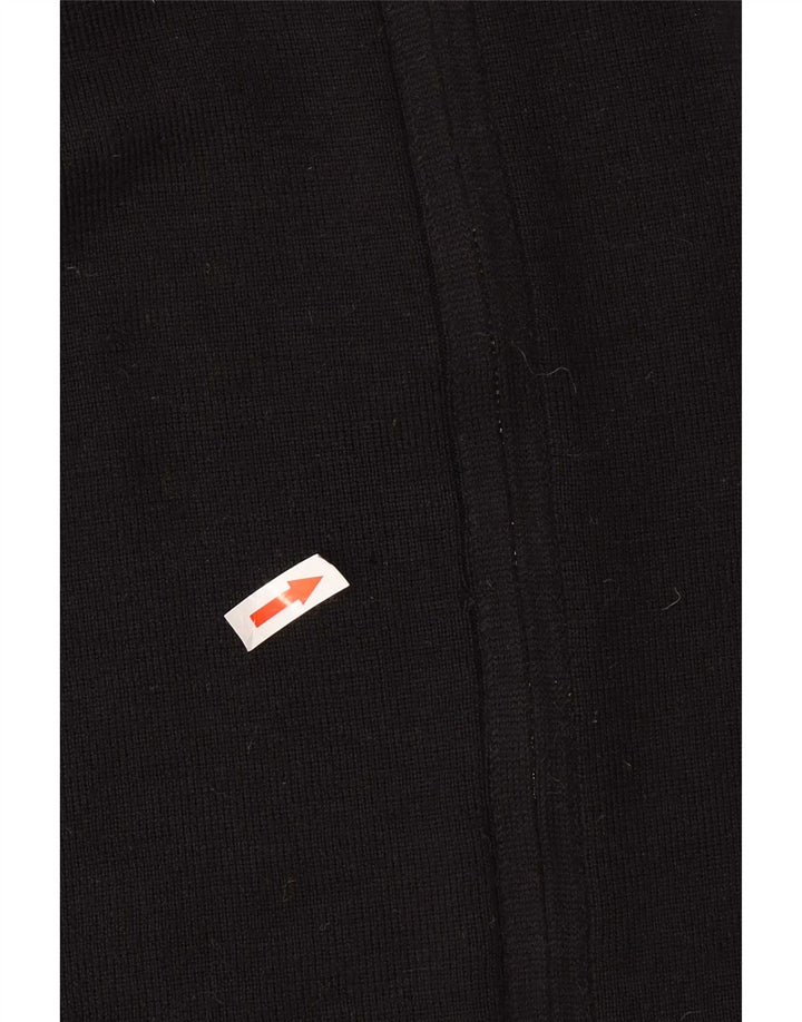Lacoste Mens Classic Fit Cardigan Sweater Taille 5 Grande laine noire