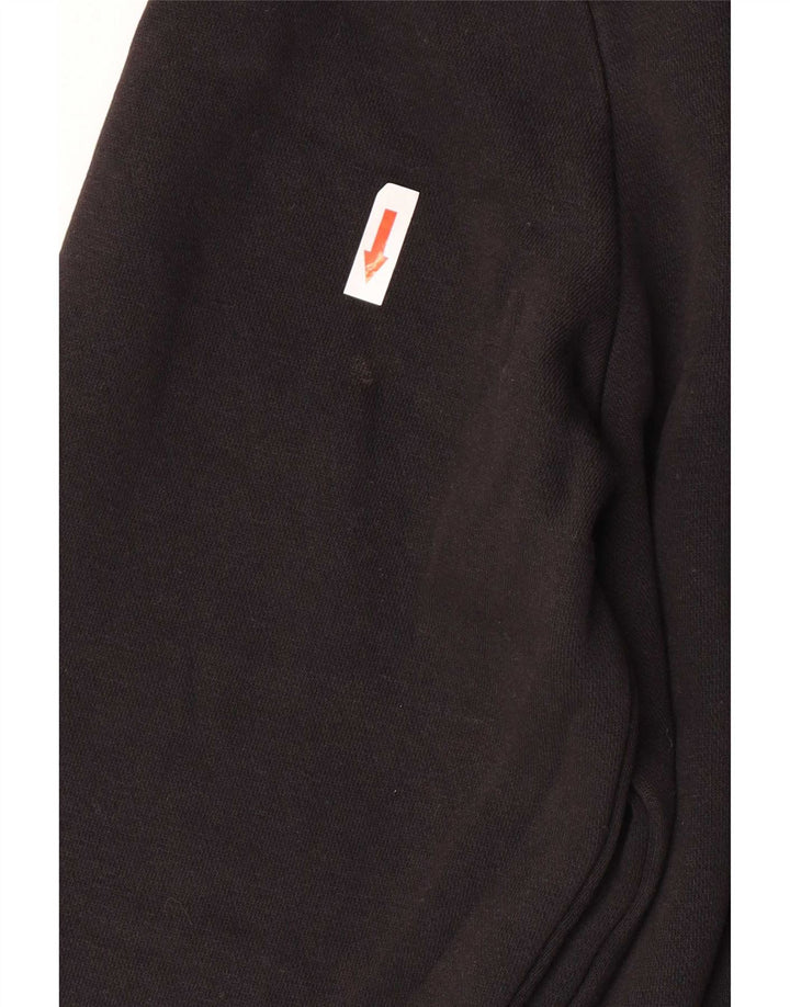 Tommy Hilfiger Sweat-shirt graphique à col zippé pour homme en coton noir moyen