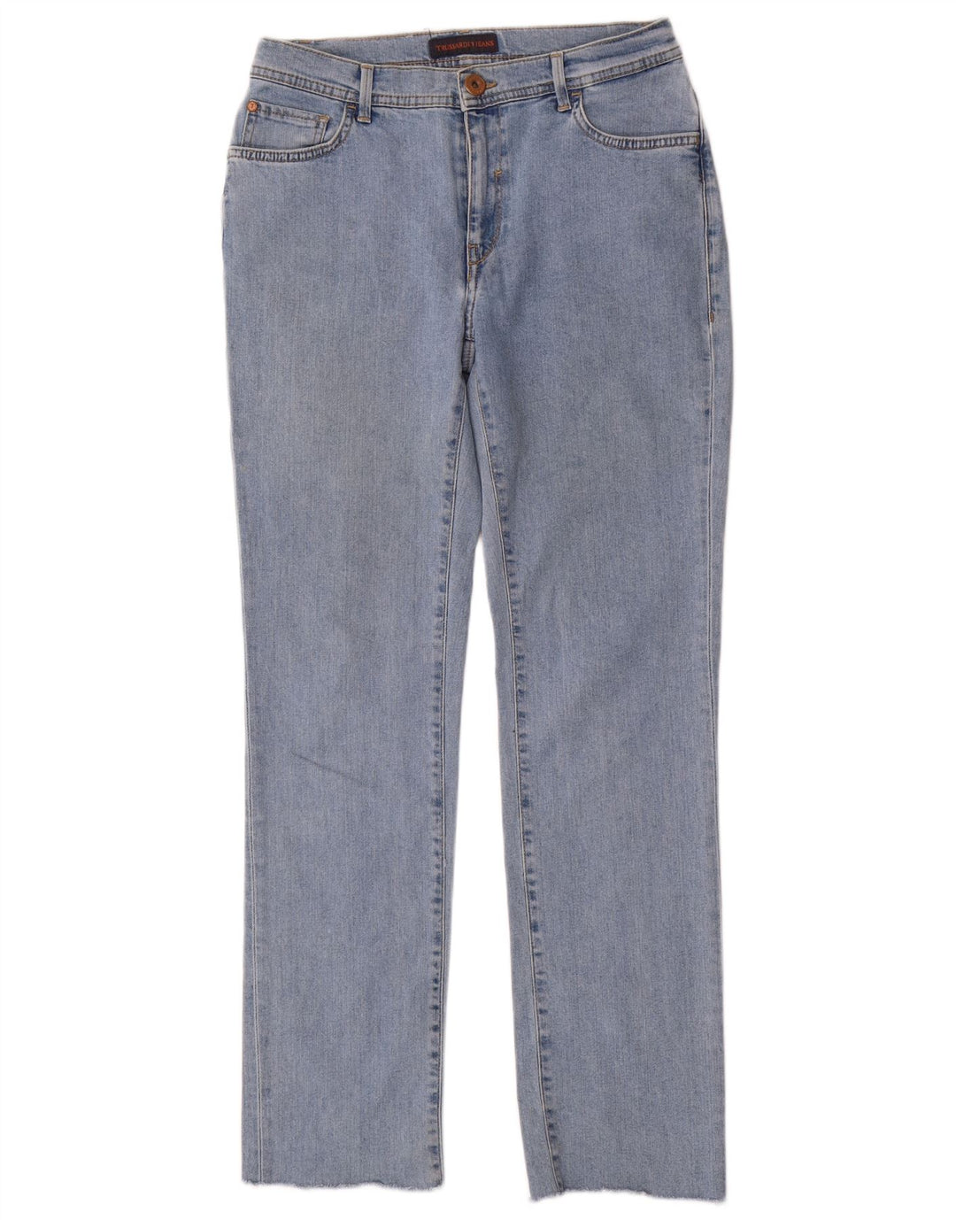 TRUSSARDI Jean Droit Femme W28 L30 Bleu Polyester