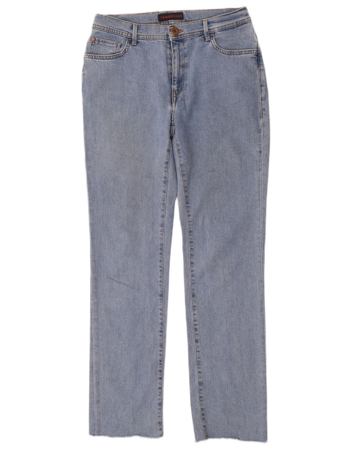 TRUSSARDI Jean Droit Femme W28 L30 Bleu Polyester