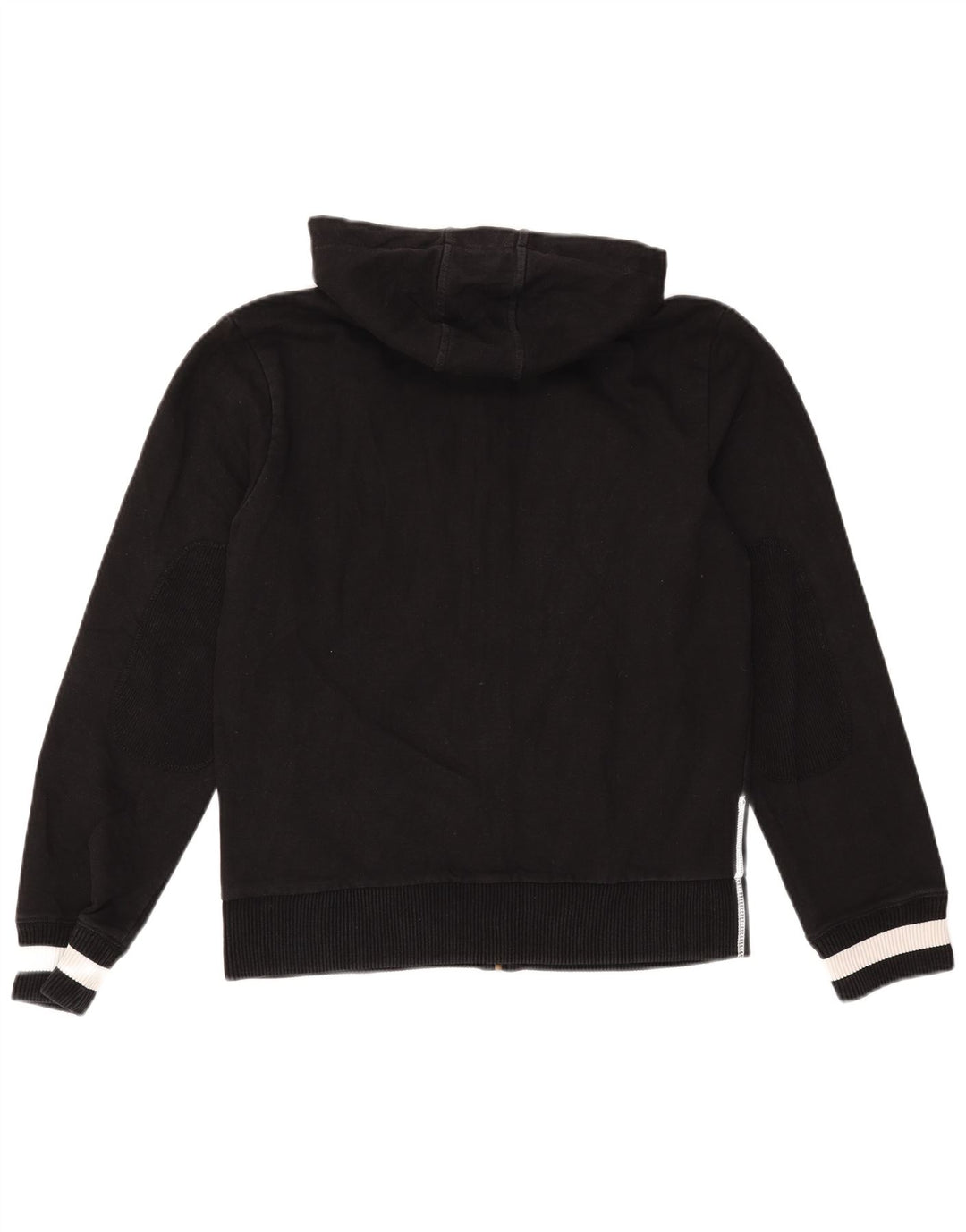 Lee Pull à capuche zippé graphique pour hommes, grand coton noir