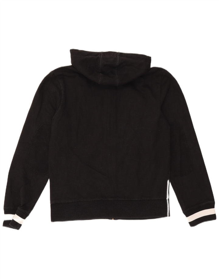 Lee Pull à capuche zippé graphique pour hommes, grand coton noir