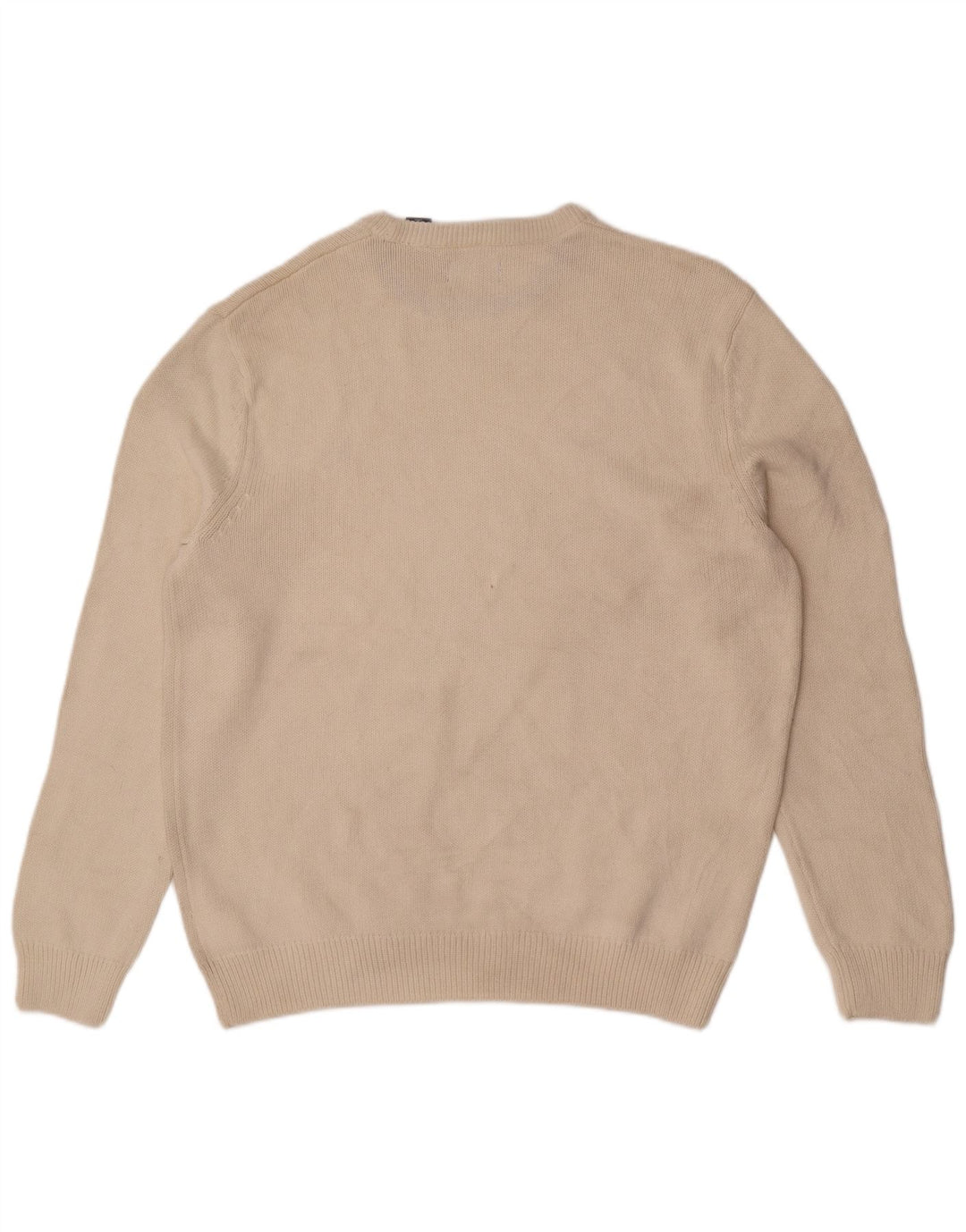Chaps Pull à col rond pour homme en coton blanc cassé