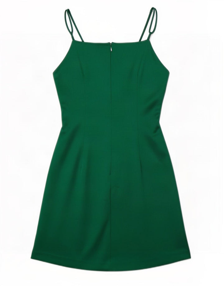 Zara Femme Slip Dress UK 8 Small Vert Polyester