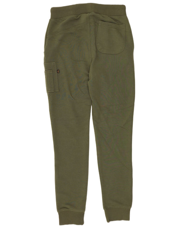 Alpha Industries Pantalon de survêtement cargo pour homme en coton vert petit
