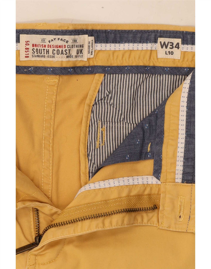 Fat Face Short Chino Homme W34 Large Jaune Coton