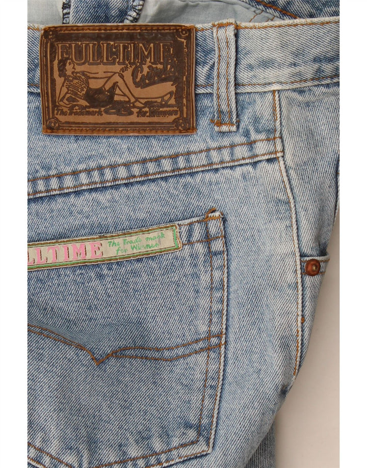 Jeans fuselés courts vintage pour femmes W32 L26 Bleu