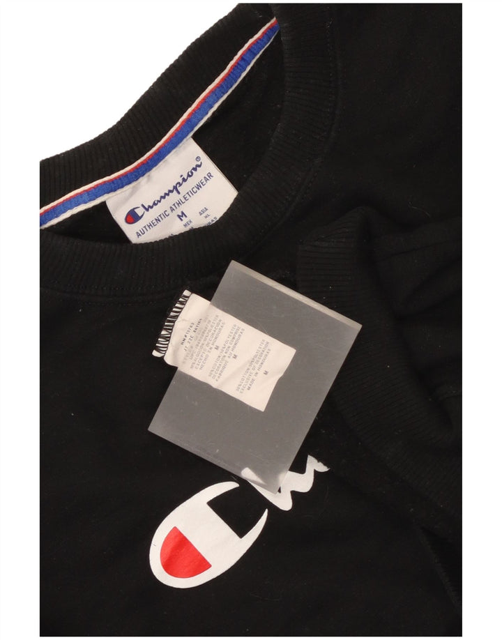 Champion Sweat-shirt graphique pour femme UK 14 en coton noir moyen