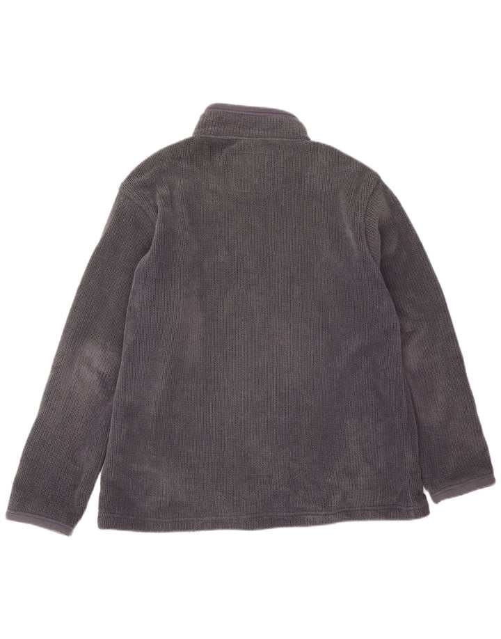 Weird Fish Pull polaire coupe ample à col zippé pour homme Gris moyen Polyester