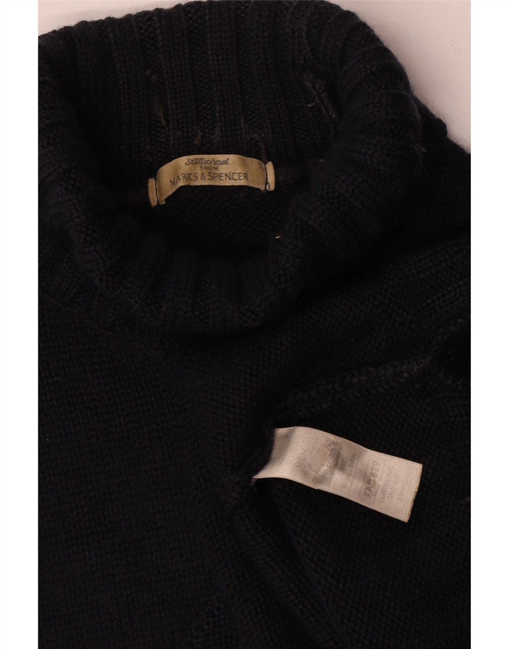 Marks & Spencer Pull Col Roulé Homme Bleu Marine Moyen Laine