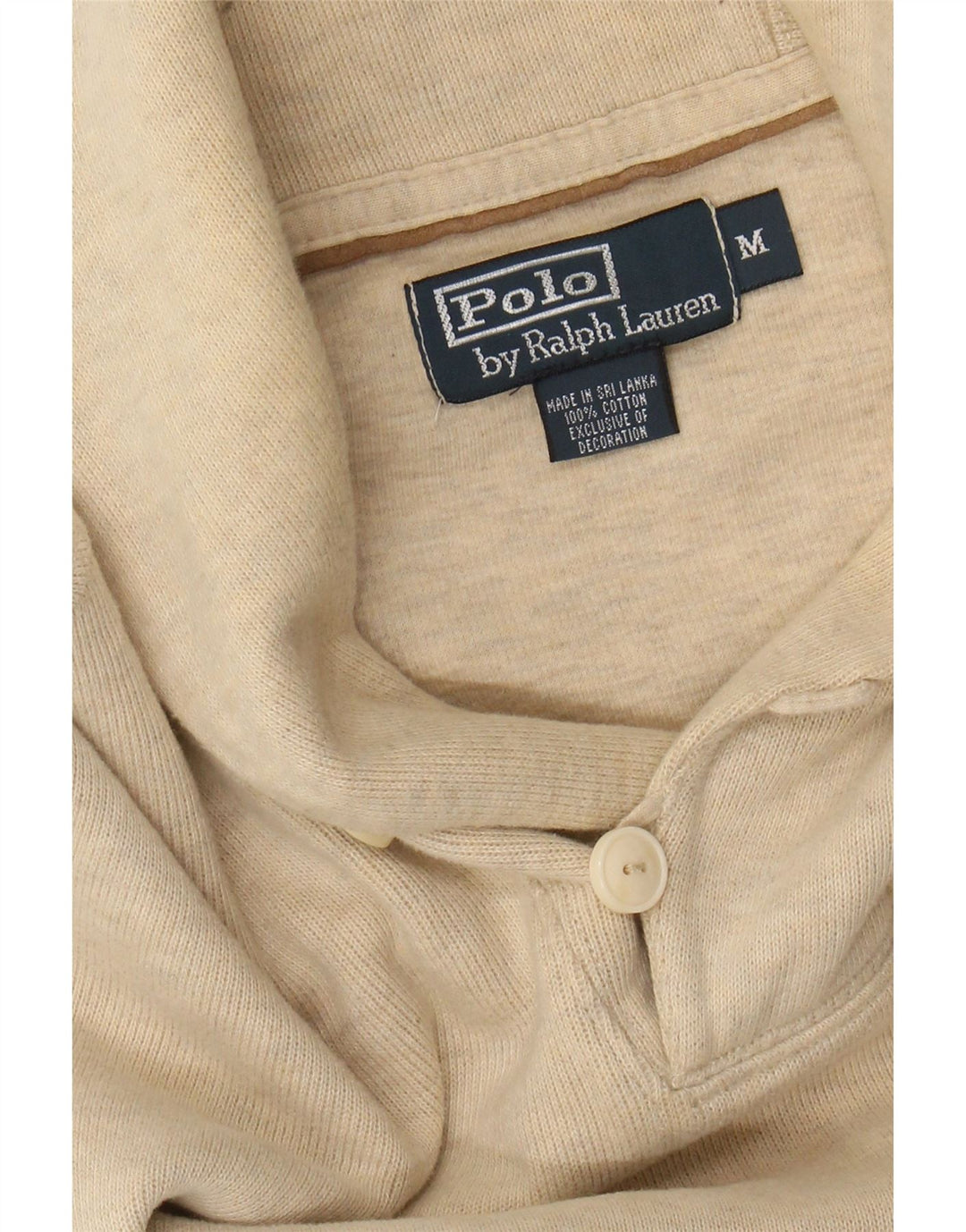 POLO RALPH LAUREN Pull Col Châle Homme Beige Moyen Moucheté