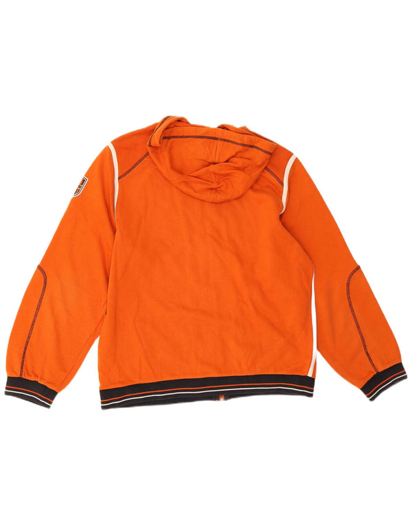Lotto Pull à capuche zippé graphique pour garçon 15-16 ans XL Orange Colourblock