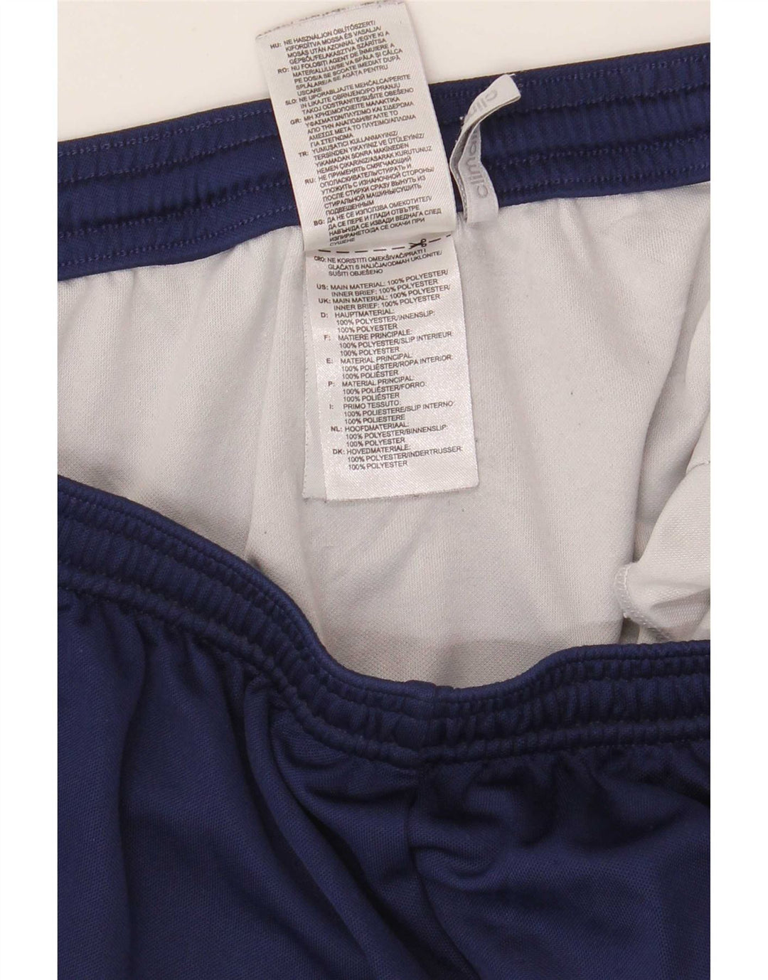 Adidas Hommes Climalite Sport Shorts XL Bleu Marine Polyester