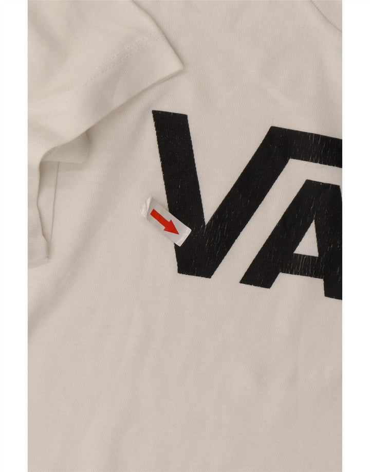 VANS T-shirt graphique pour femme UK 6 XS Blanc
