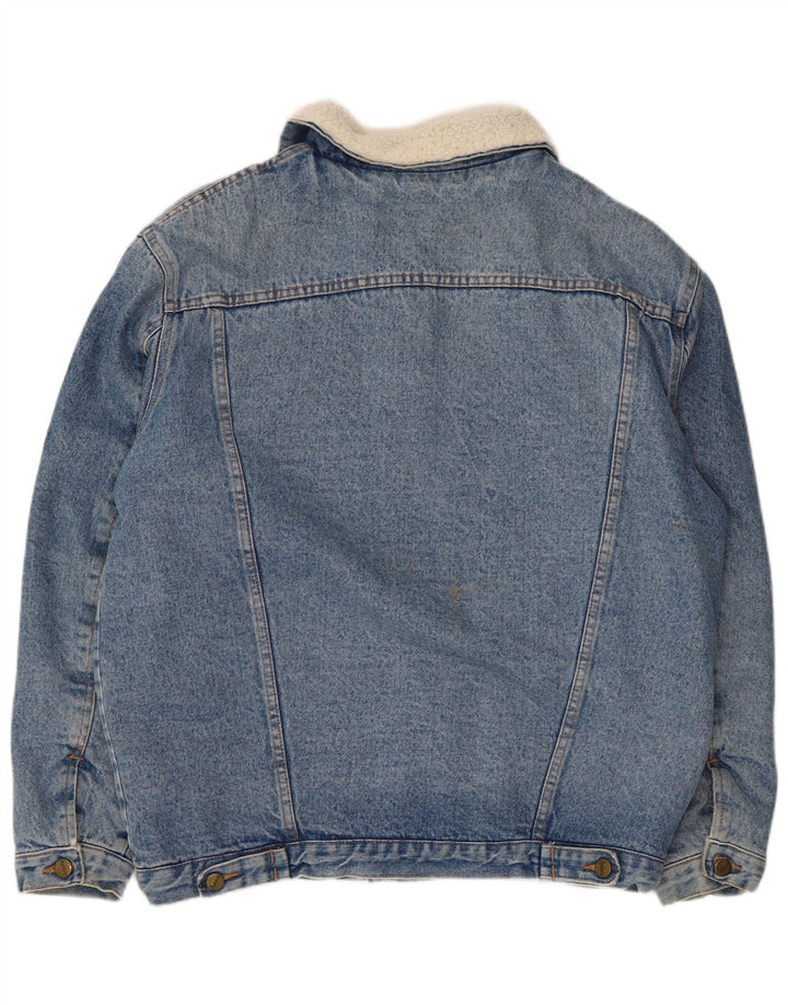 Romano Veste en Jean Sherpa Homme UK 42 XL Bleu Polyester