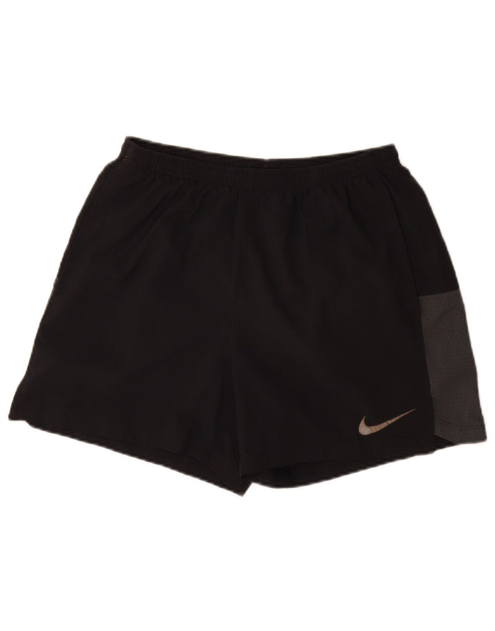 Nike Short de sport Dri Fit pour homme en polyester color block noir moyen