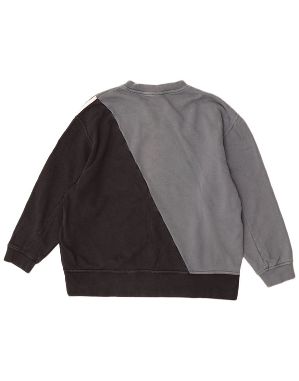 Adidas Sweat-shirt graphique pour femme UK 12 Gris moyen Colourblock