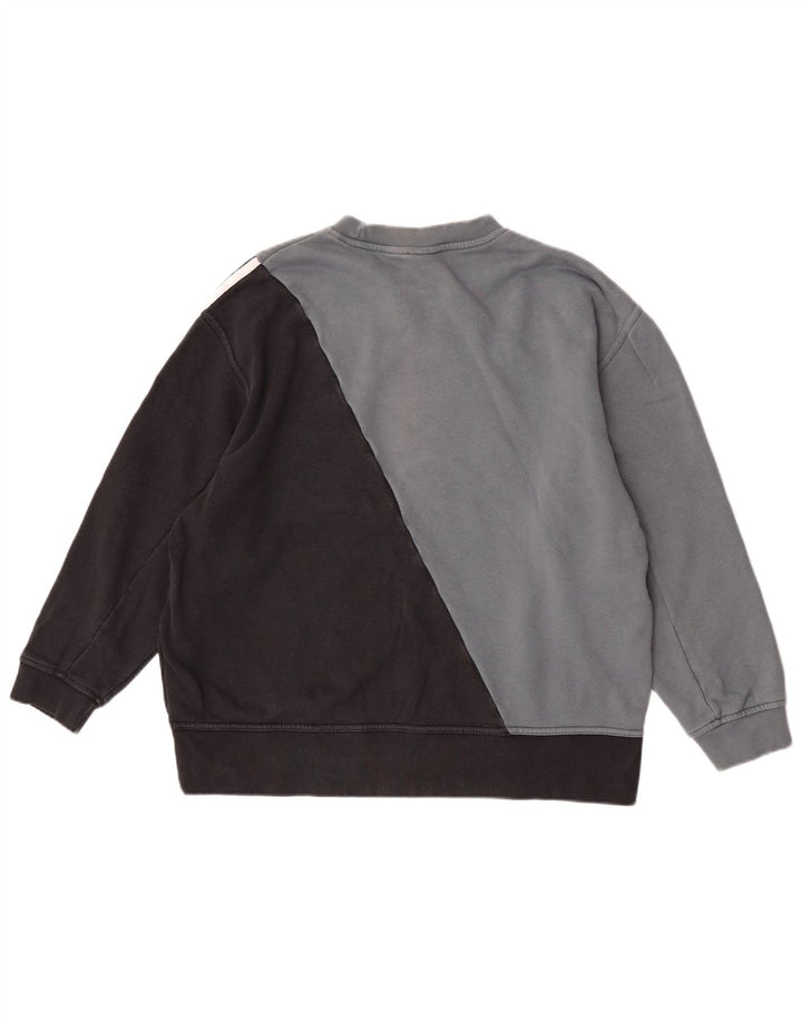 Adidas Sweat-shirt graphique pour femme UK 12 Gris moyen Colourblock