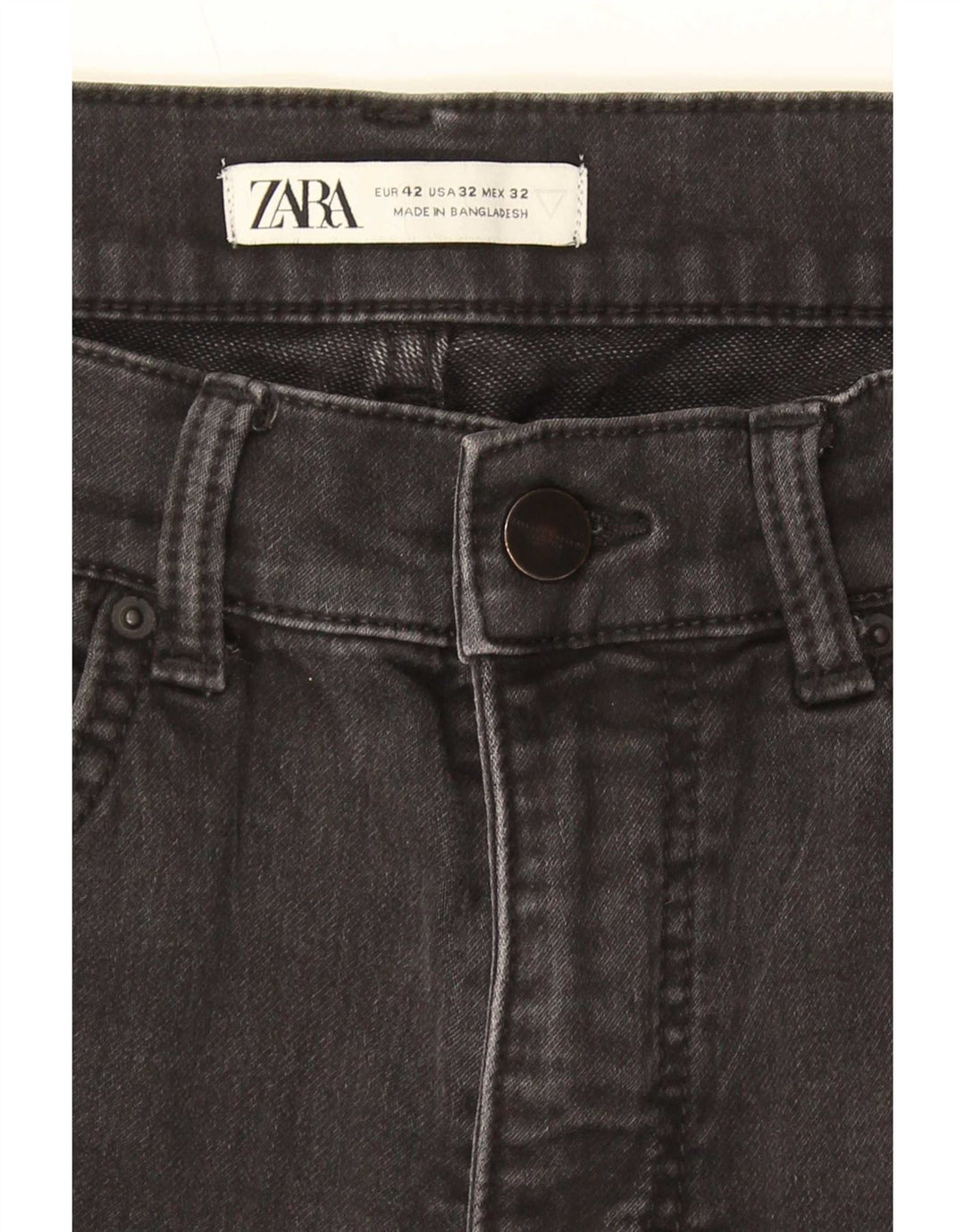 Zara Short cargo en jean pour homme EU 42 Large W32 Gris Coton