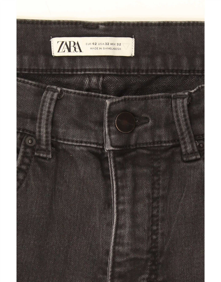Zara Short cargo en jean pour homme EU 42 Large W32 Gris Coton