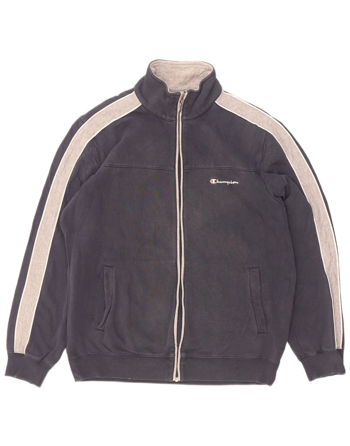 Champion Veste de survêtement pour homme en coton color block Bleu marine Taille L