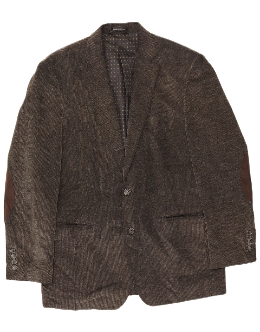 Chaps Veste blazer en velours côtelé à 2 boutons pour homme UK 40 Large Marron Coton