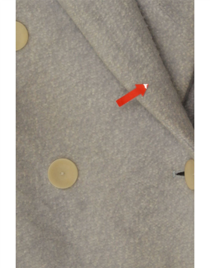 Zara Manteau surdimensionné à double boutonnage pour femme UK 6 XS Bleu moucheté