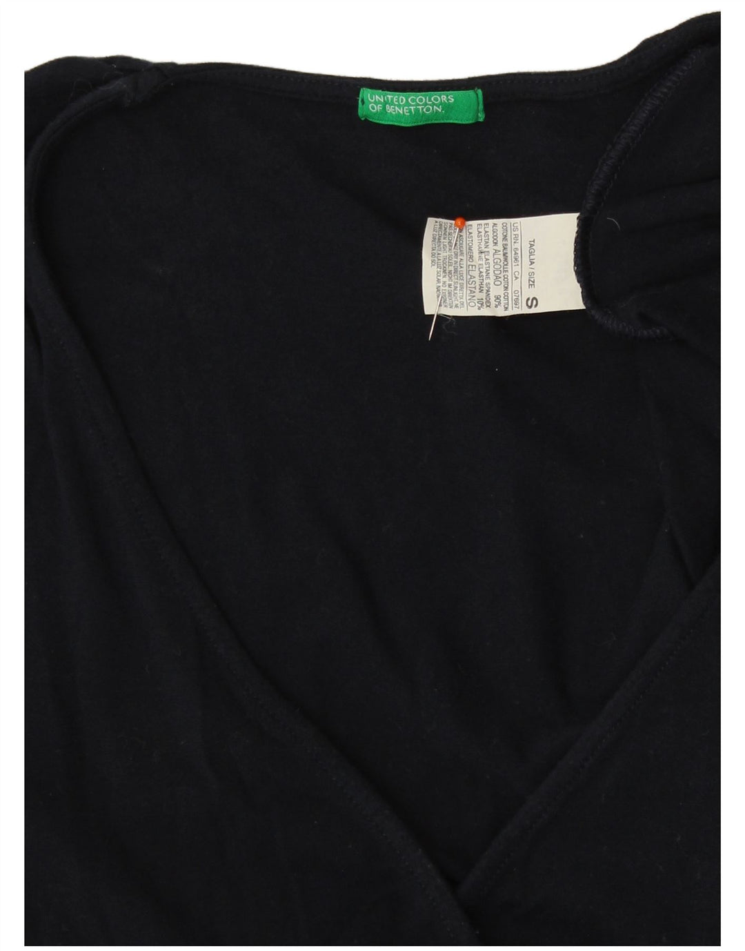 UNITED COLORS OF BENETTON Chemisier pour femme UK 8 Petit Bleu Marine Classique