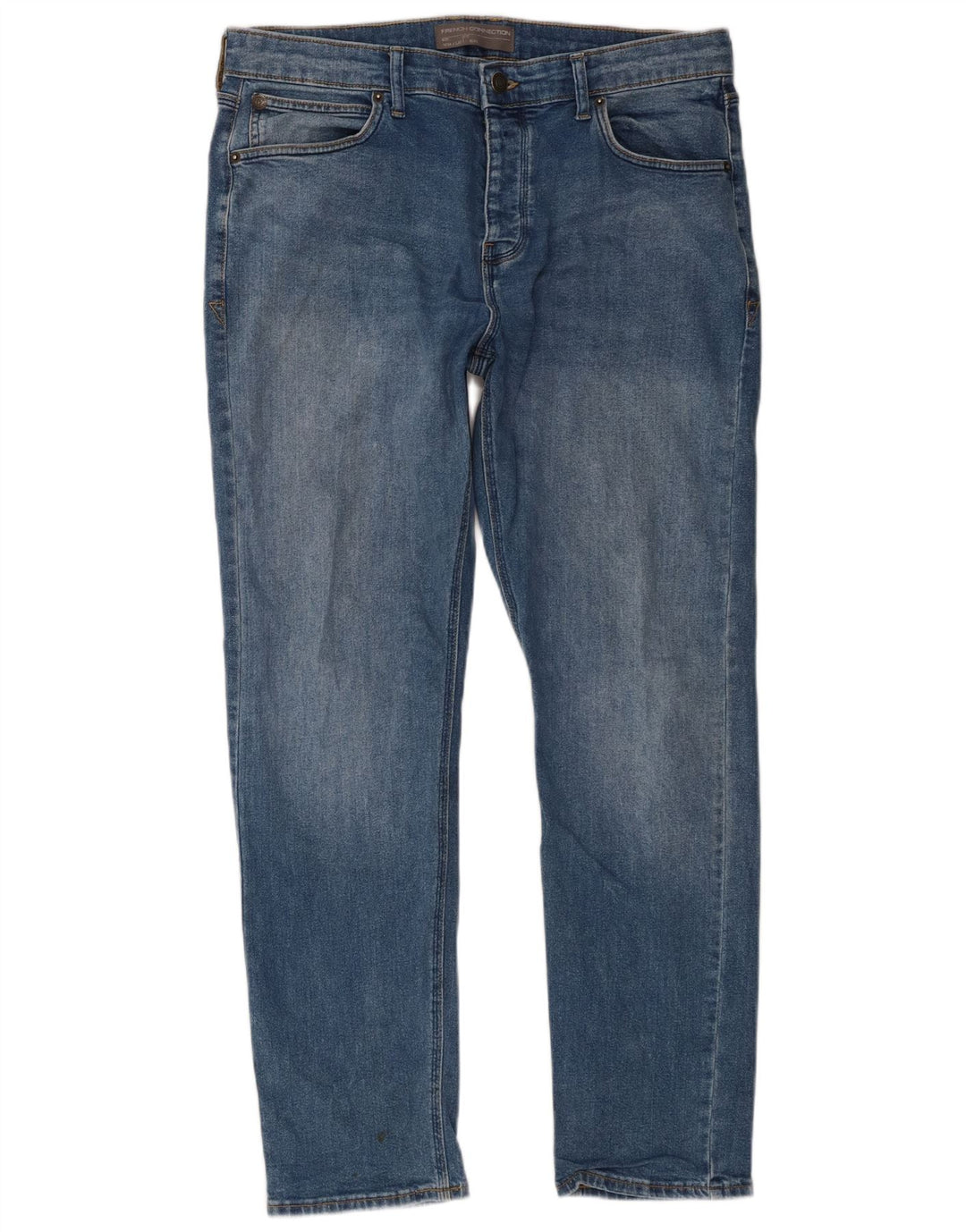 French Connection Jean Slim Homme W34 L32 Bleu Coton